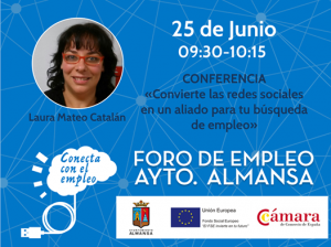 cartel laura mateo conferencia foro empleo almansa 