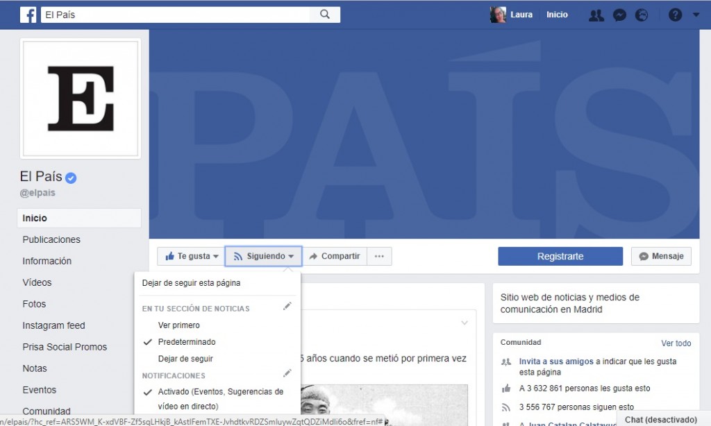 dejar seguir perfil en facebook